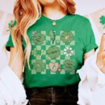 Checkered NICU St Patrick's Day T-Shirt - Image 2